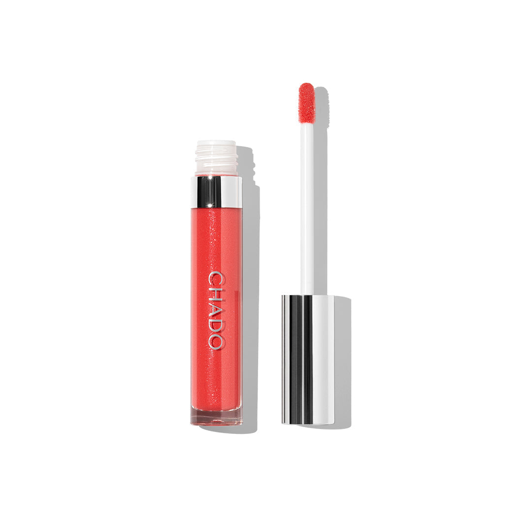 CHADO Lip Gloss in Pink Lippie - clear pink gloss for natural makeup look