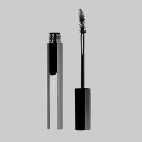 Mascara Divin packaging showcasing the sleek design of the paraben-free, cruelty-free lengthening and volumizing mascara