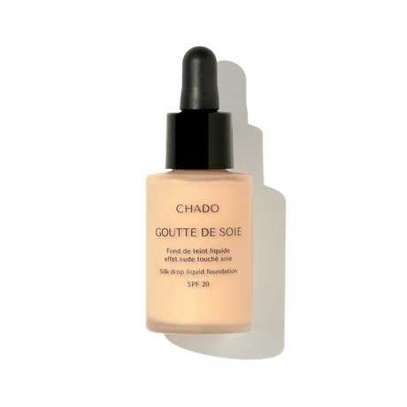 CHADO Goutte de Soie Foundation in Porcelaine shade - lightweight matte foundation with SPF 20