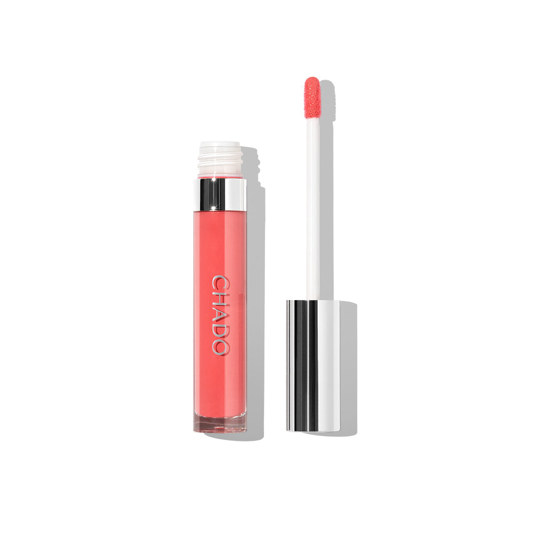 CHADO Lip Gloss in Candy – bright pink gloss for youthful shine